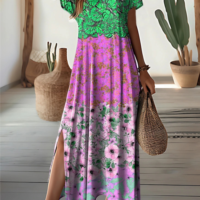 Clara | Floral cotton muslin dress