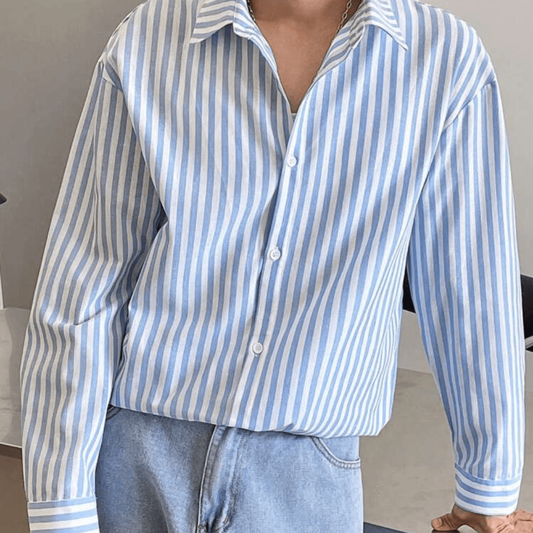 Striped Shirt with Classic Collar