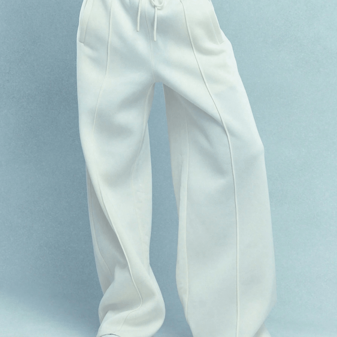 Wide Leg Pants with Drawstring
