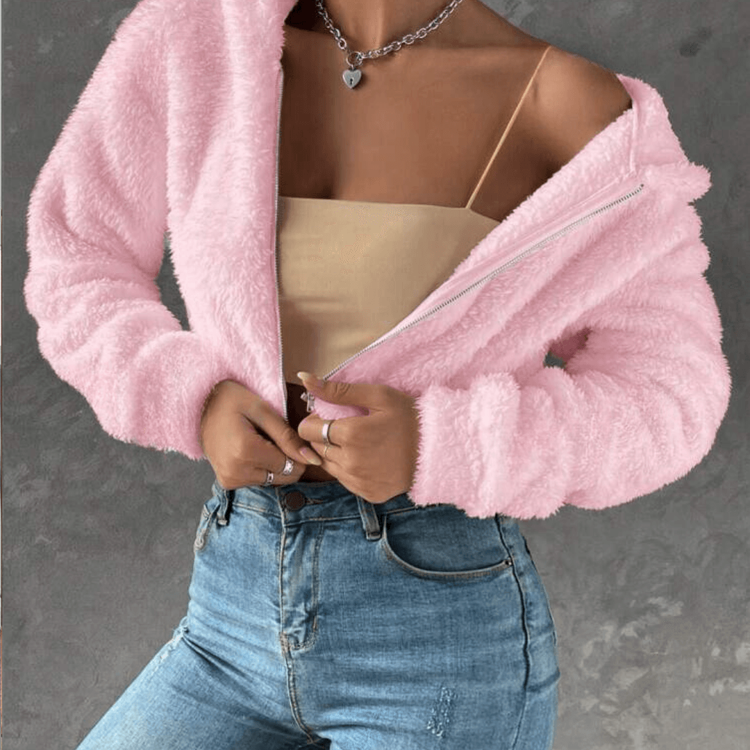 Plush Jacket with Zip