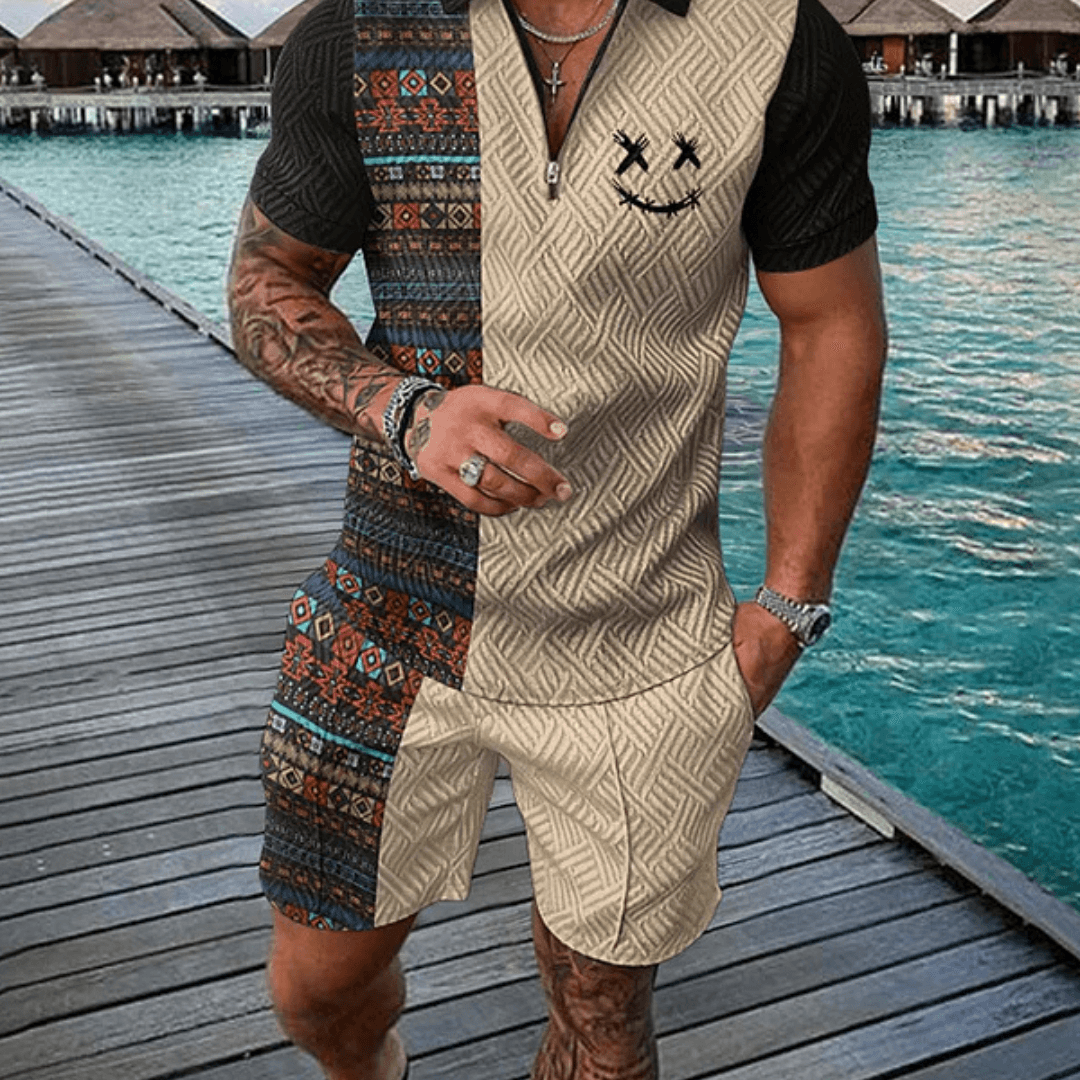 Time Traveler Polo Shirt & Shorts Co-Ord