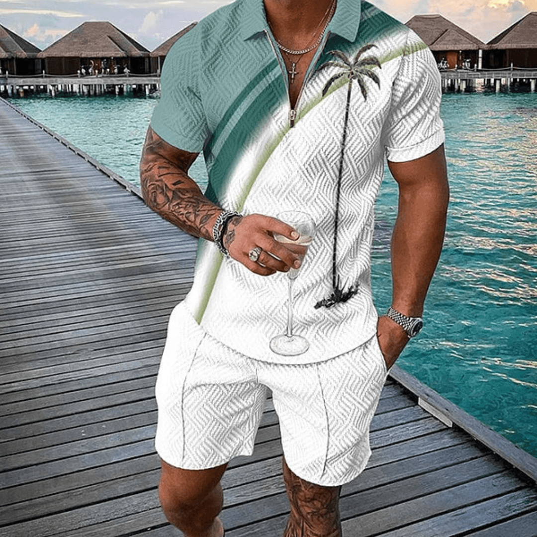 Tropicana Polo Shirt And Shorts Co-Ord