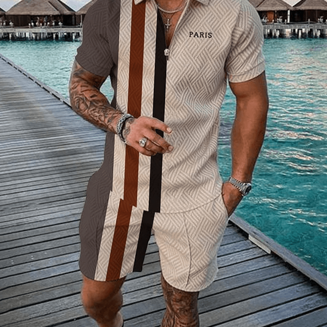 Paris Polo Shirt And Shorts Co-Ord