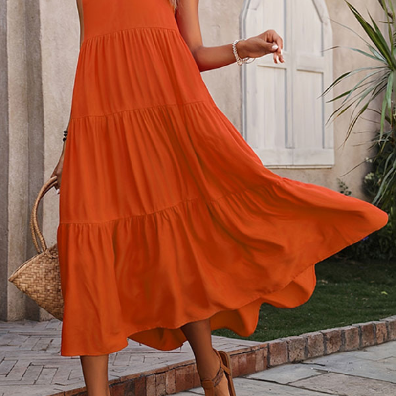 Odile | plain cotton muslin dress