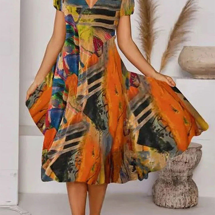 Manon | Patterned chiffon dress