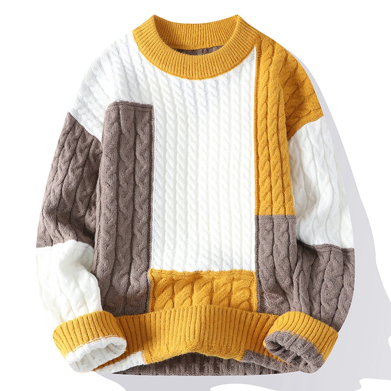YANN | CABLE KNIT ROUND NECK SWEATER