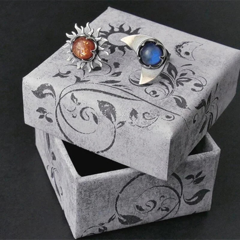 Boucles d'oreilles Soleil Lune