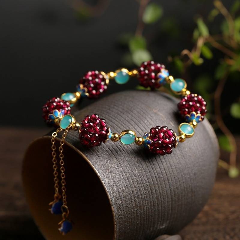 Bracelet Baies en Pierre Naturelle