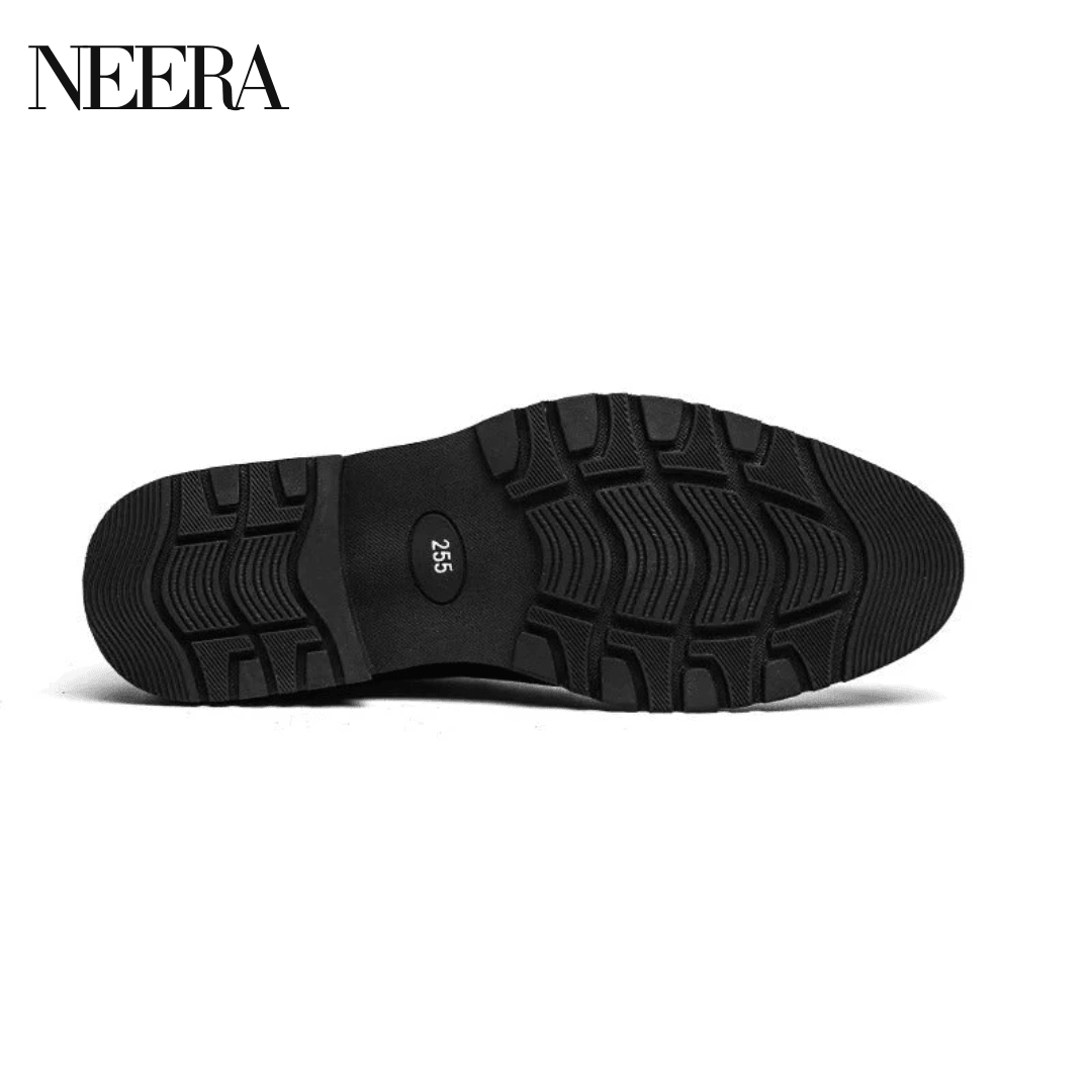 Darrell | Leather double monk boots with straps