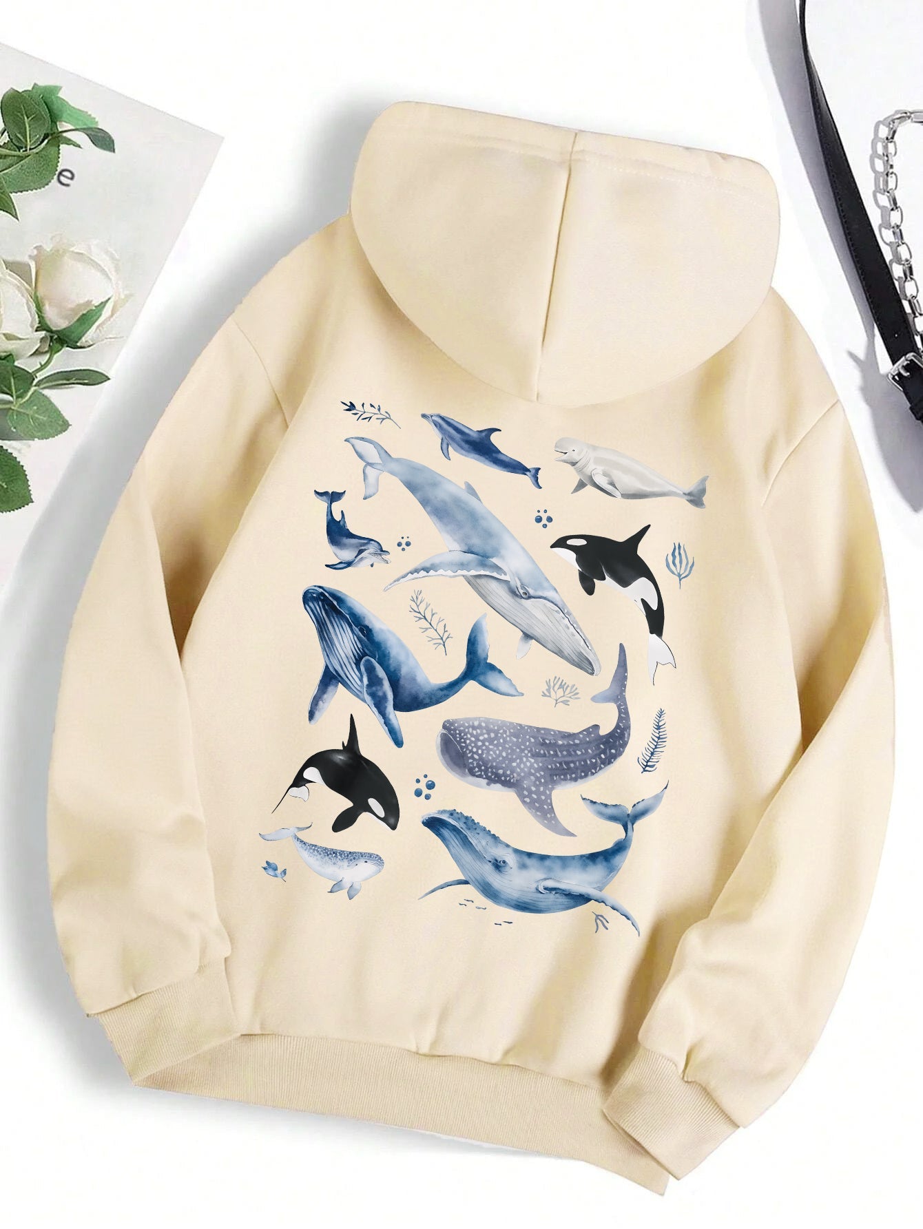 Naëlle™ | Sweat-shirt oversize imprimé au dos