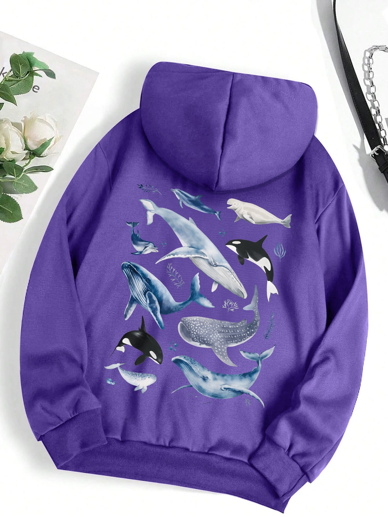 Naëlle™ | Sweat-shirt oversize imprimé au dos