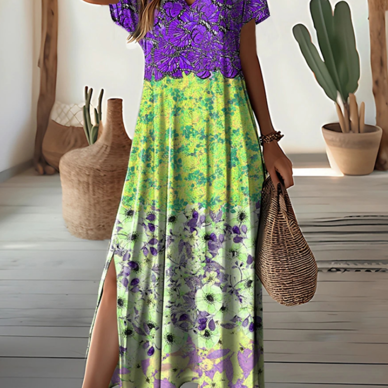 Clara | Robe fleurie en mousseline de coton