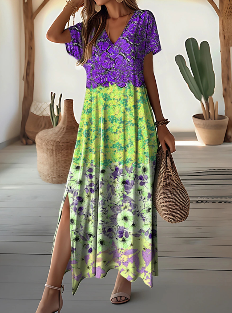 Clara | Robe fleurie en mousseline de coton