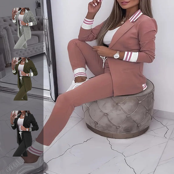 Cozyset | Casual Long Sleeve Blazer and Drawstring Pants