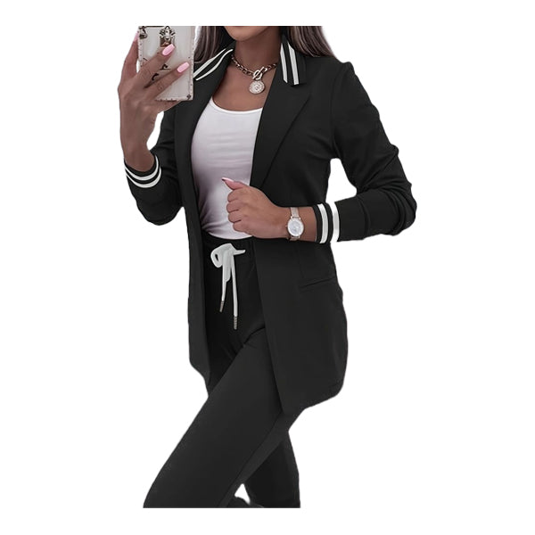 Cozyset | Casual Long Sleeve Blazer and Drawstring Pants