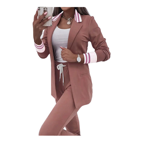 Cozyset | Casual Long Sleeve Blazer and Drawstring Pants