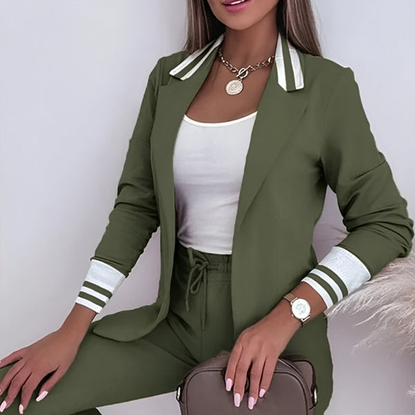 Cozyset | Casual Long Sleeve Blazer and Drawstring Pants