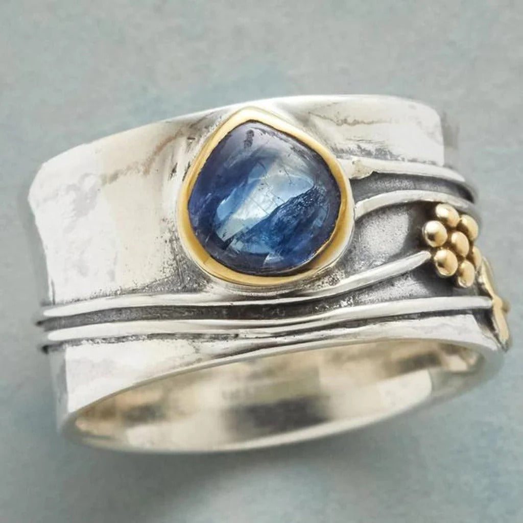 Bague de méditation en pierres précieuses de Bohème