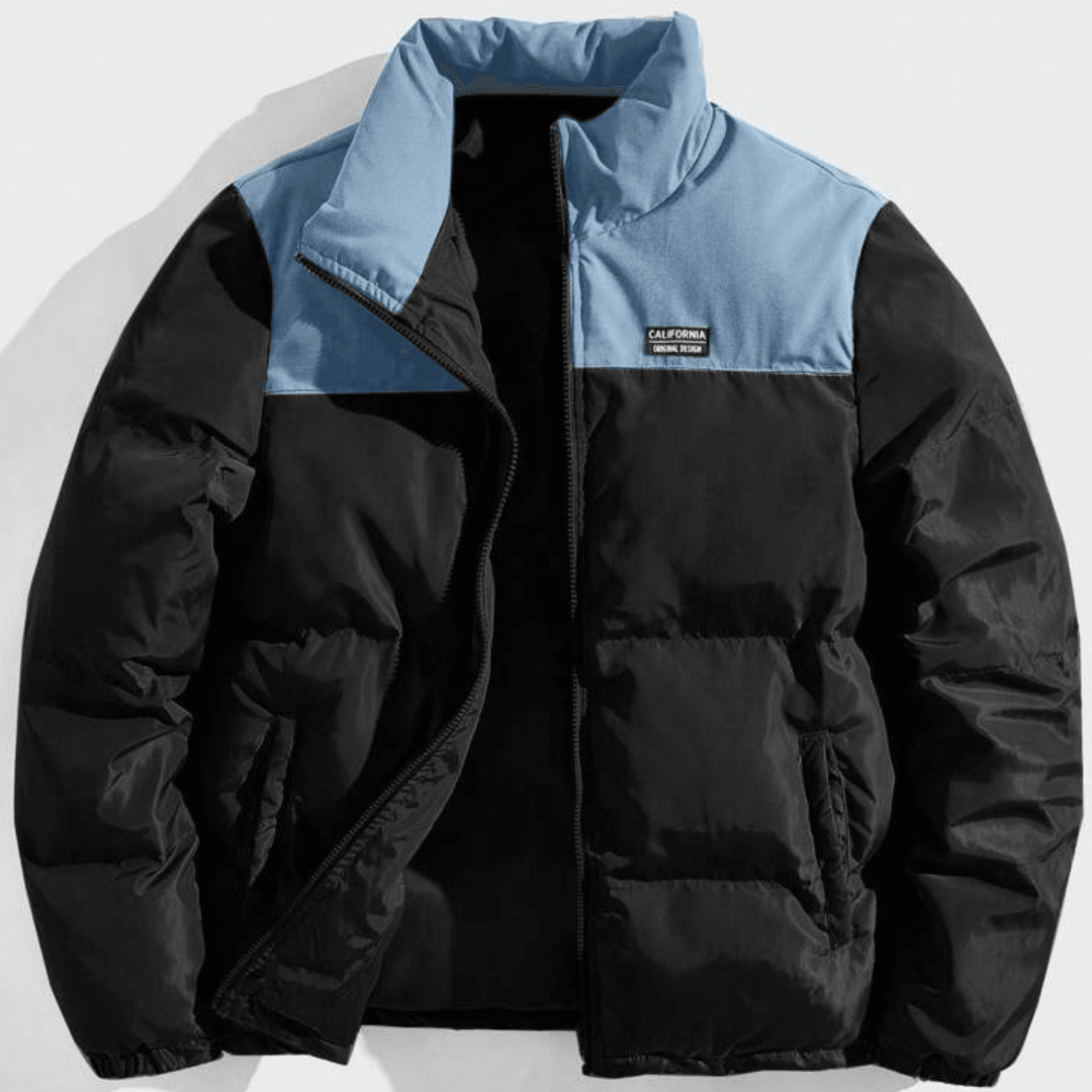 Padded jacket with contrast collar