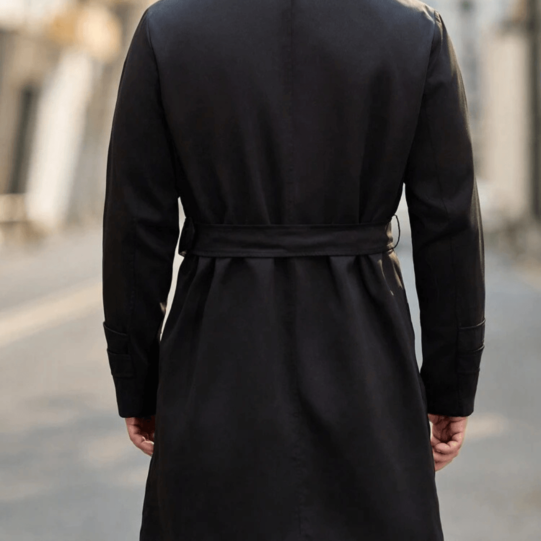 Double-breasted Trench Coat with Wool Belt