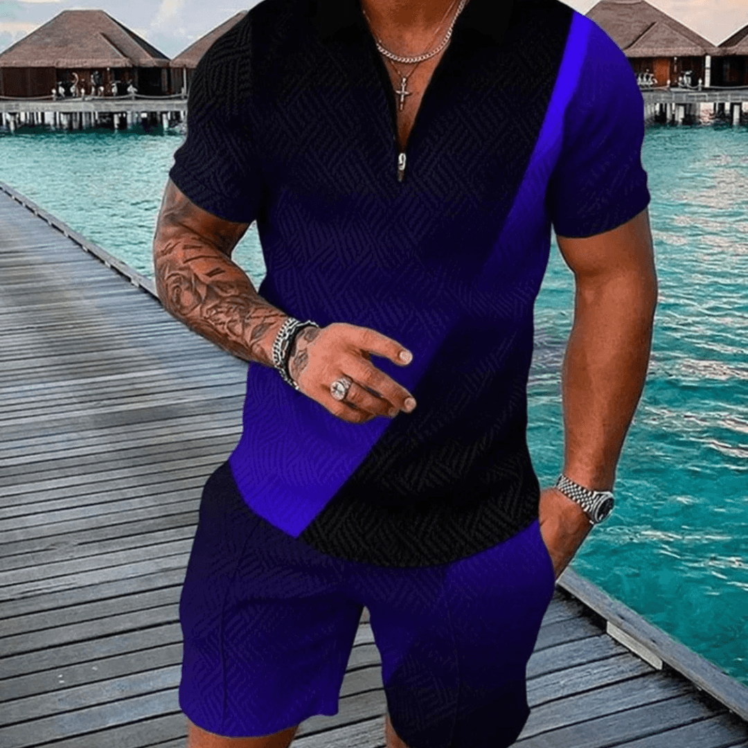 Dragon Polo Shirt And Shorts Co-Ord