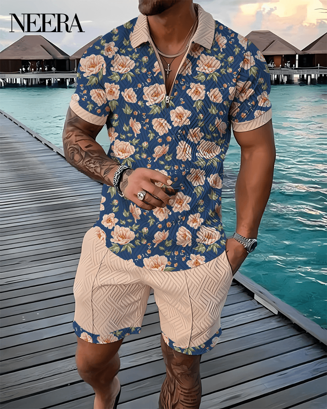 Marigold Polo Shirt And Shorts Co-Ord