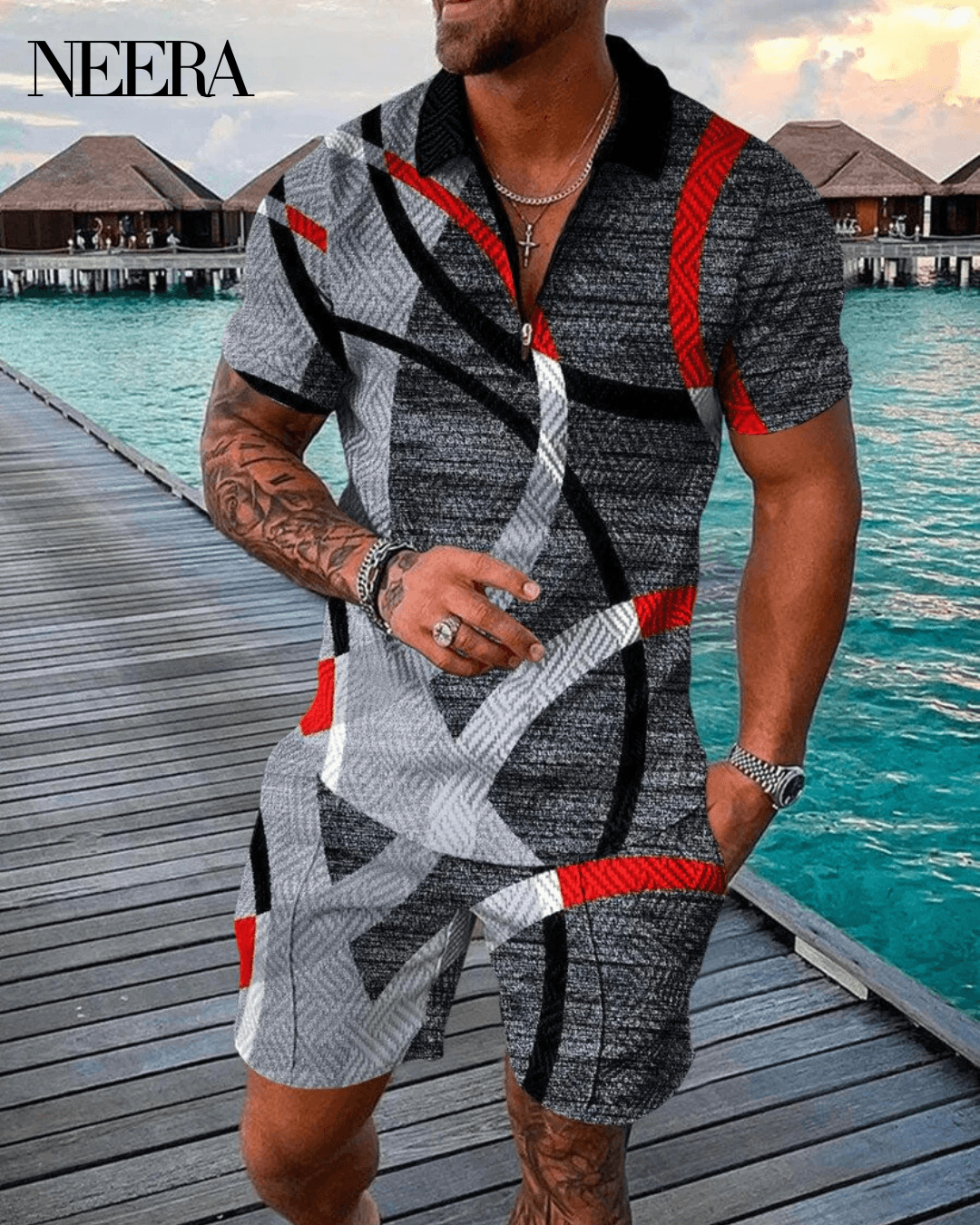 Jeezy Polo Shirt And Shorts Co-Ord