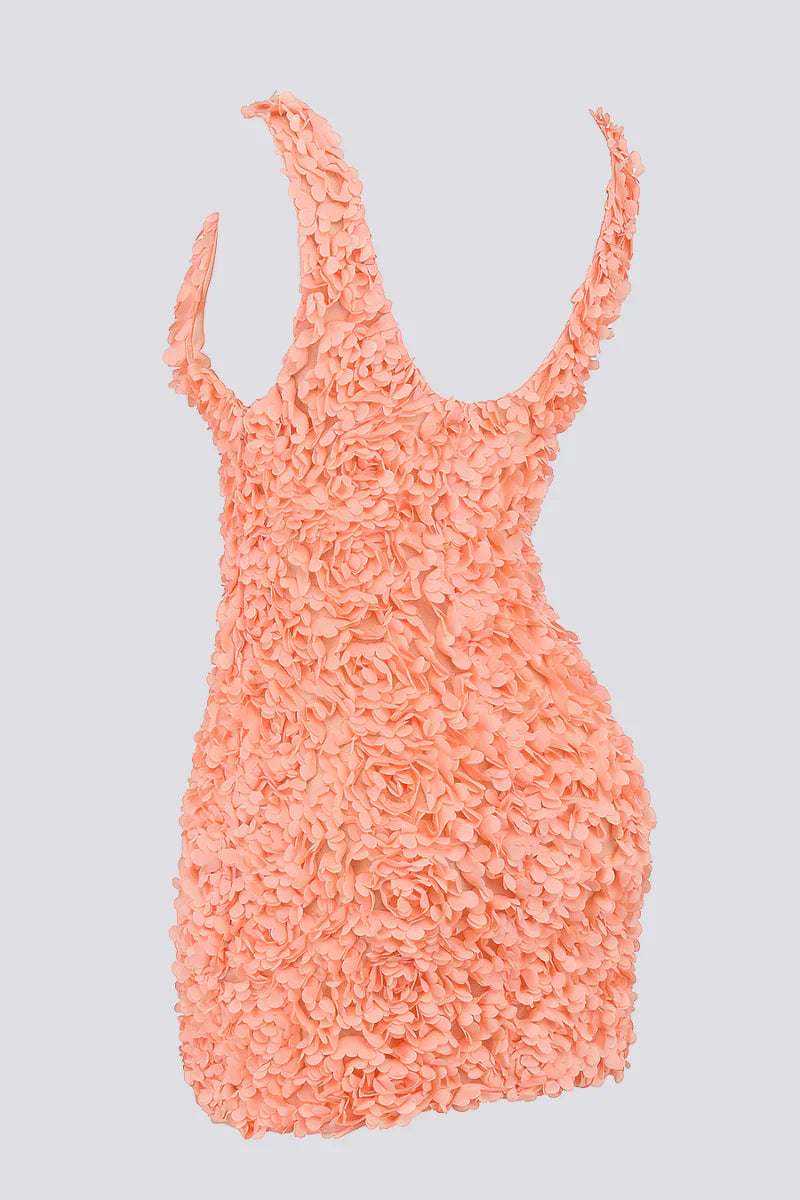 Gaëlle | Robe courte à décolleté plongeant et fleurs