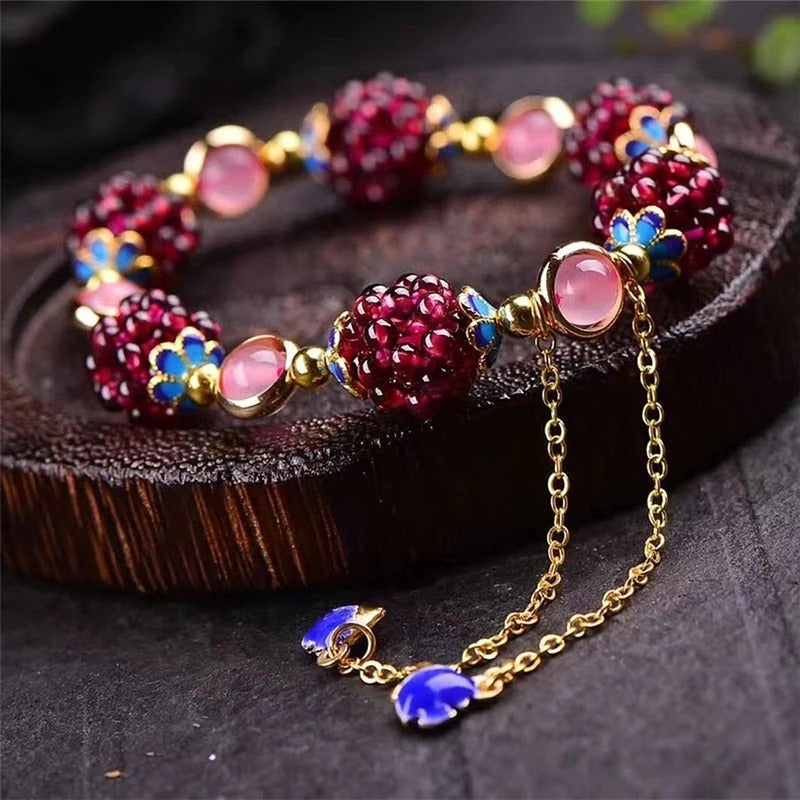 Bracelet Baies en Pierre Naturelle