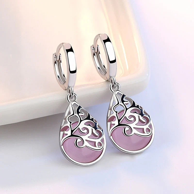 Boucles d'oreilles Arbre de Vie en argent sterling 925