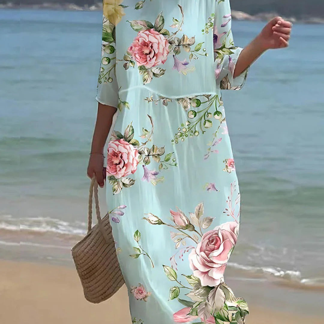 Aude | Robe à motifs en tissu chiffon