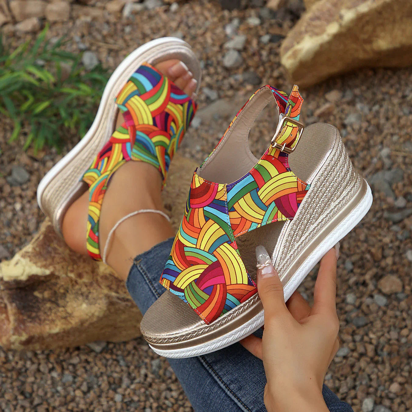 Esmeralda | Sandales compensées