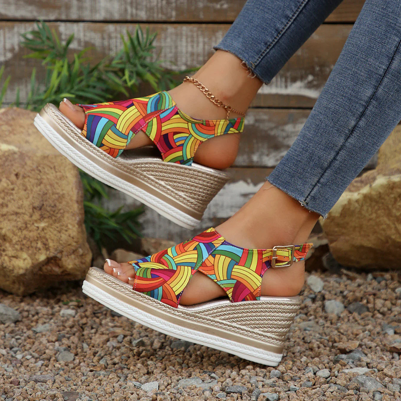 Esmeralda | Sandales compensées