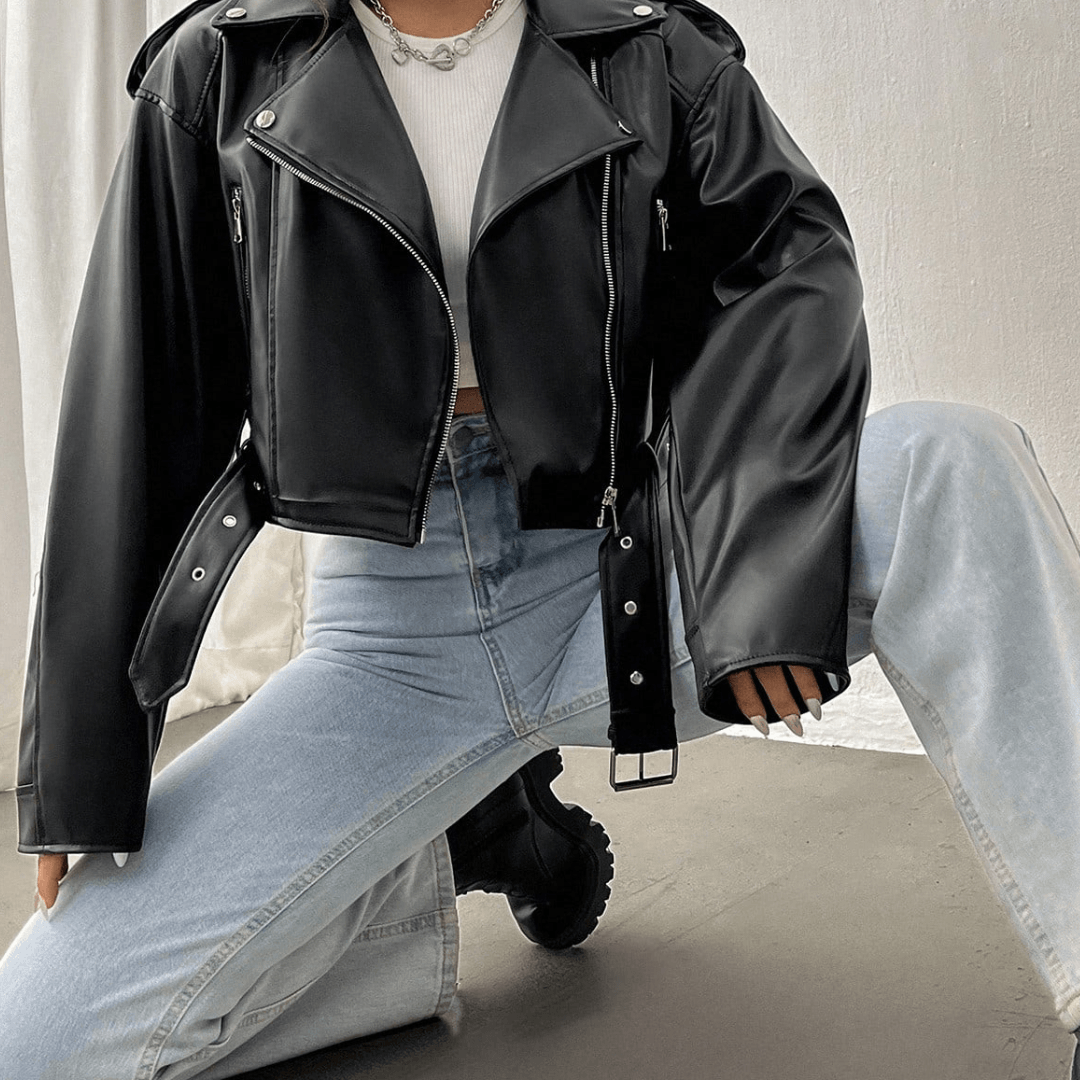 Leather Jacket with zip