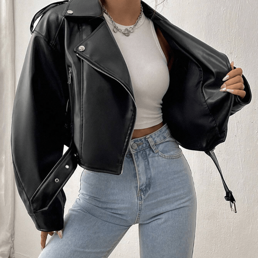 Leather Jacket with zip