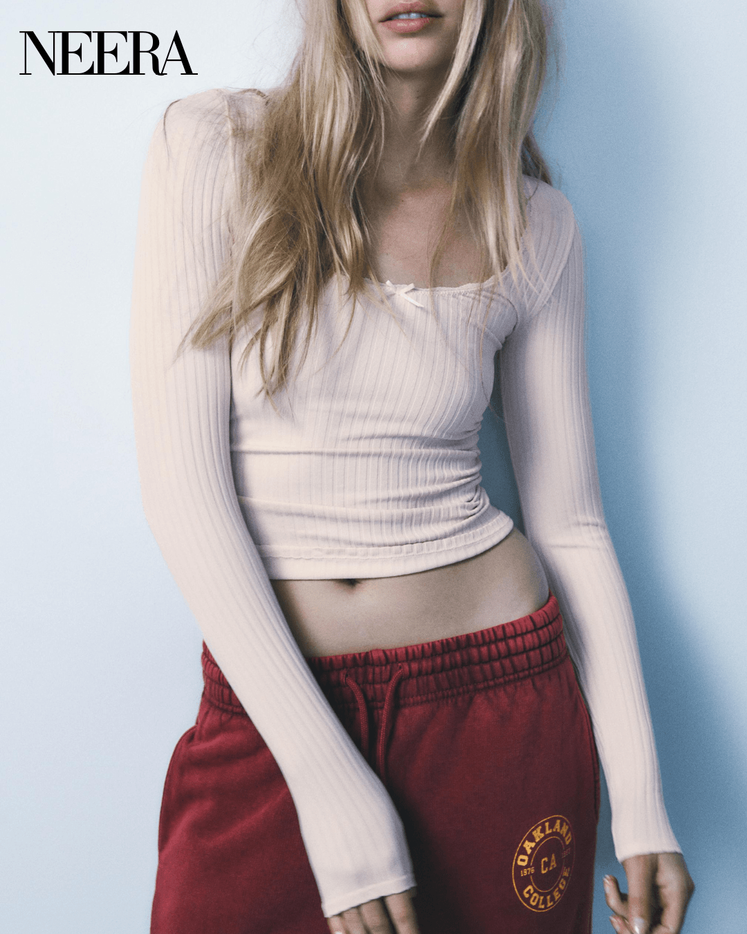 Seamless with bow and lace T-shirt