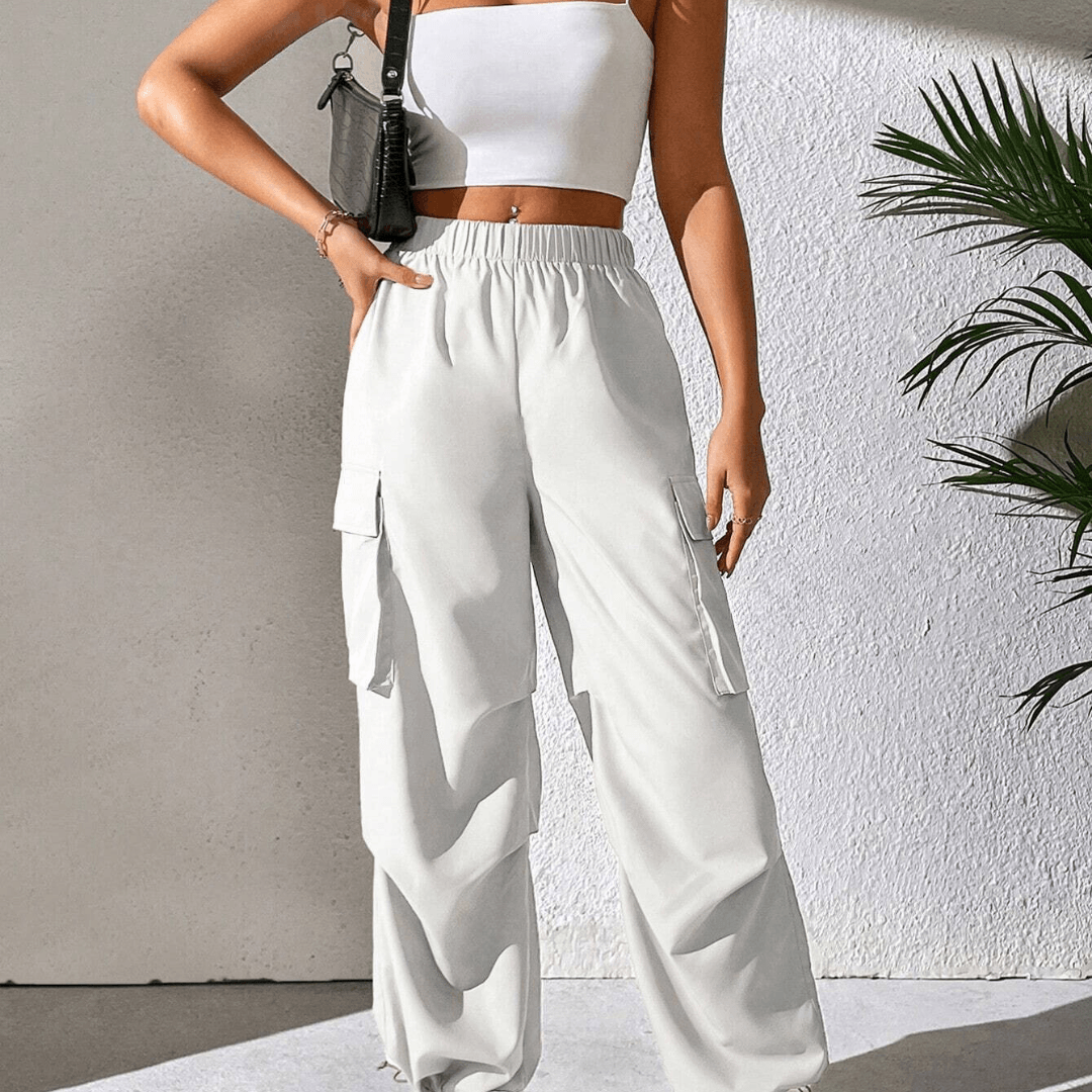 White Cargo Pants