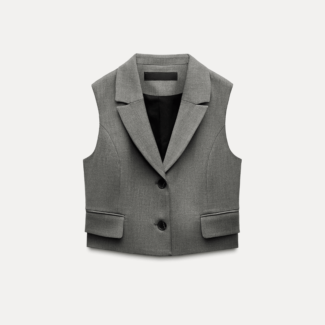 Elegant Vest with Pockets and Buttons