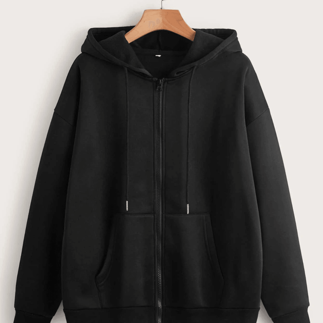 Sweatshirt with zip and hood