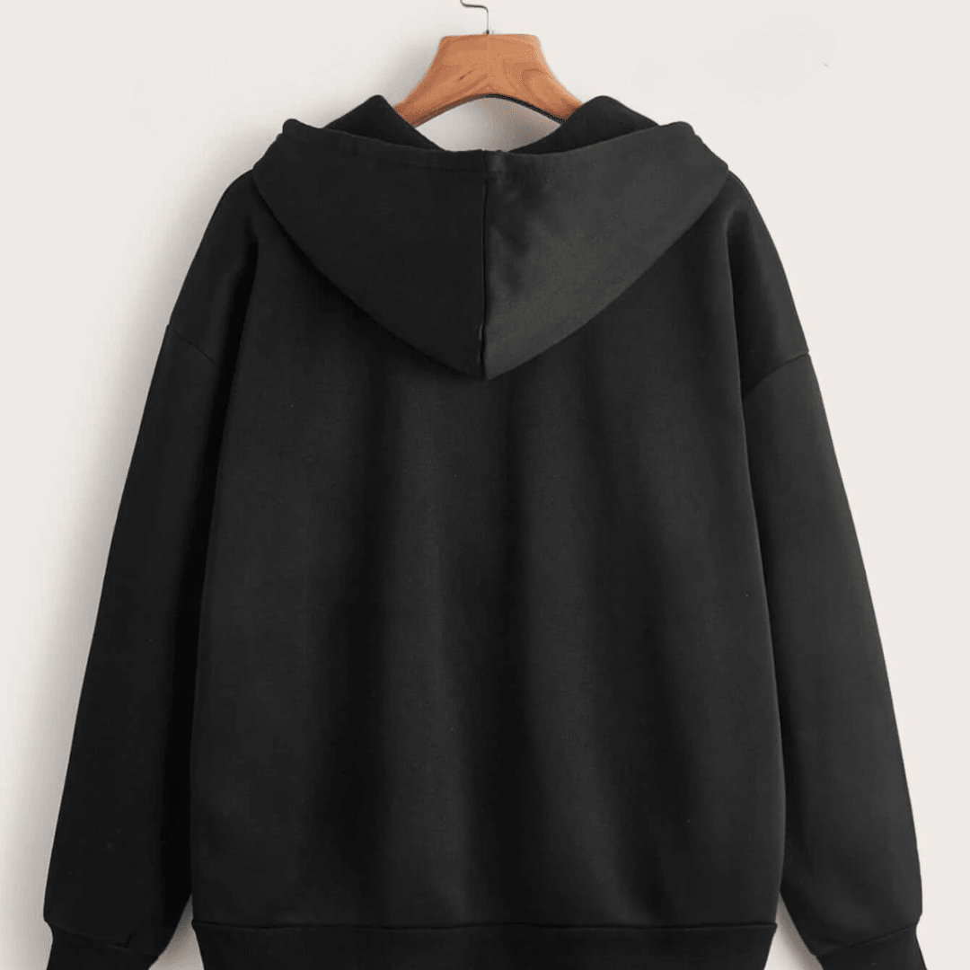 Sweatshirt with zip and hood