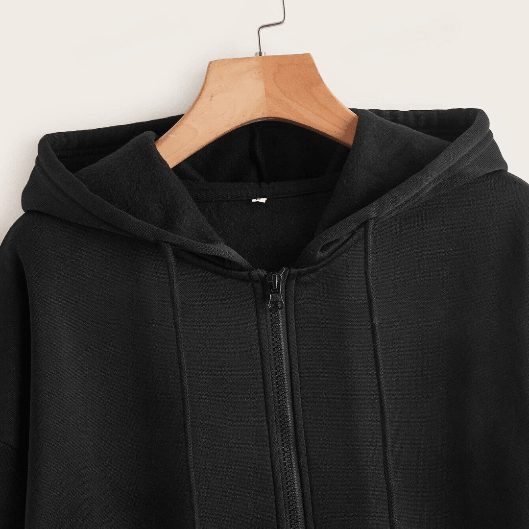 Sweatshirt with zip and hood