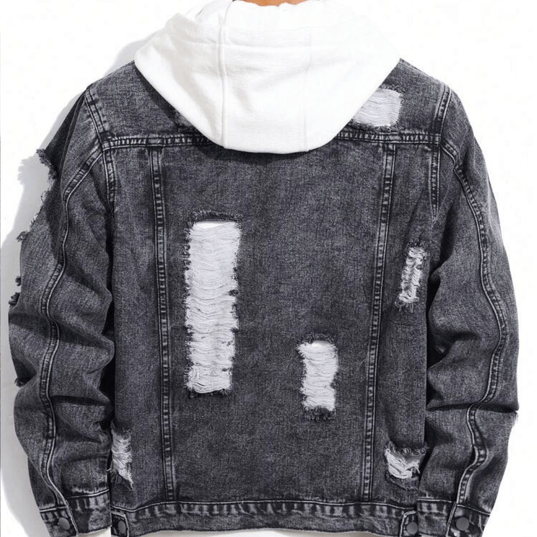 Ripped denim jacket
