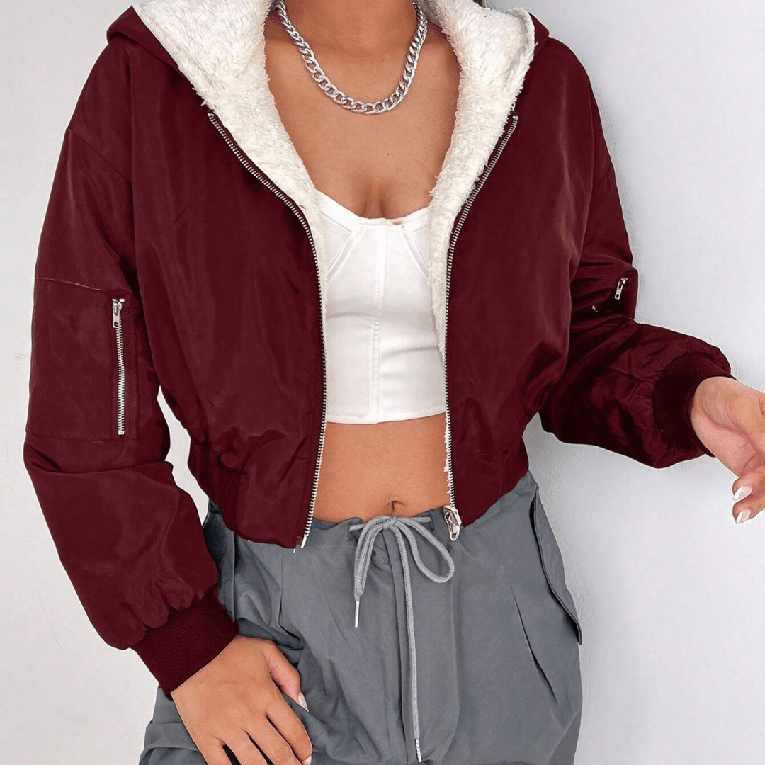 Jacket with Teddy Lined Hood