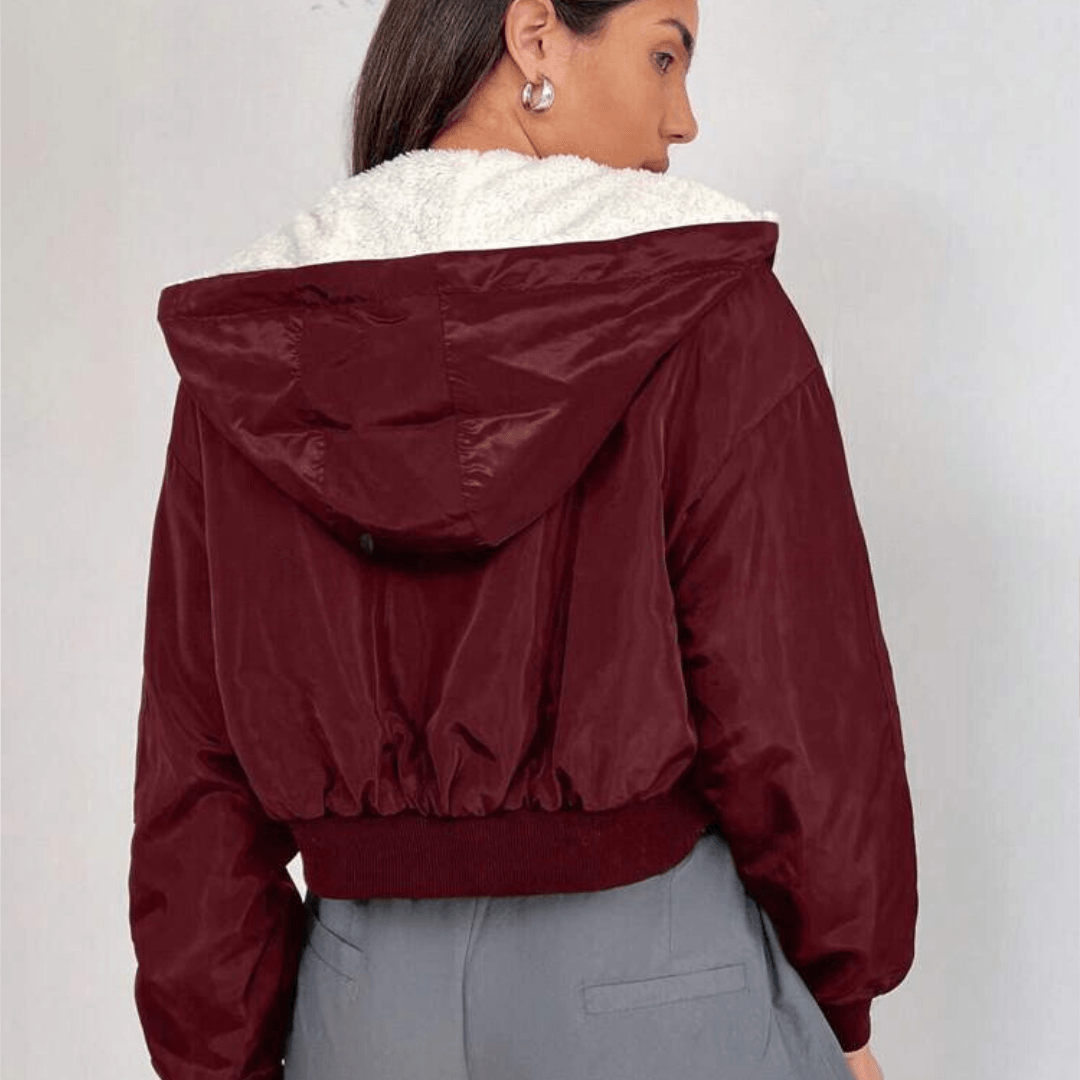 Jacket with Teddy Lined Hood