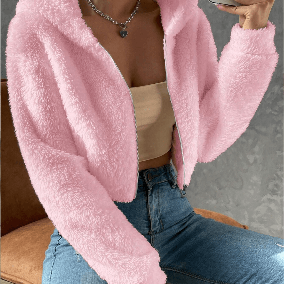 Plush Jacket with Zip