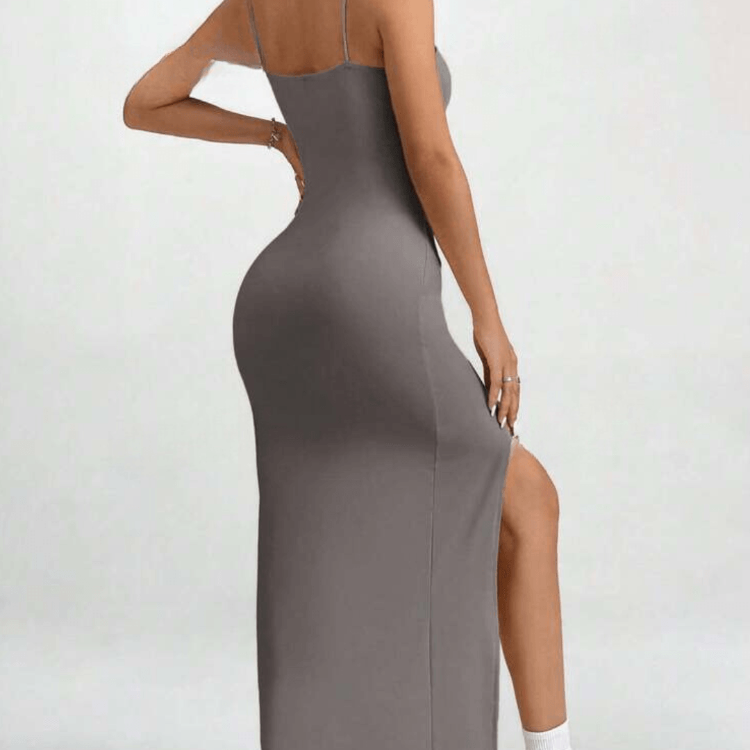 Sleeveless Dress with High Slit