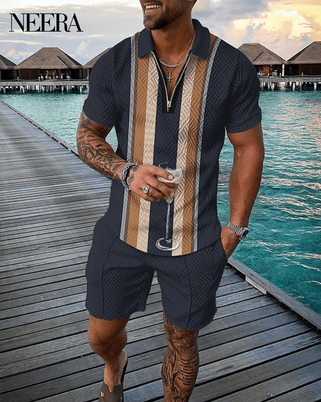 Tycan Polo Shirt And Shorts Co-Ord