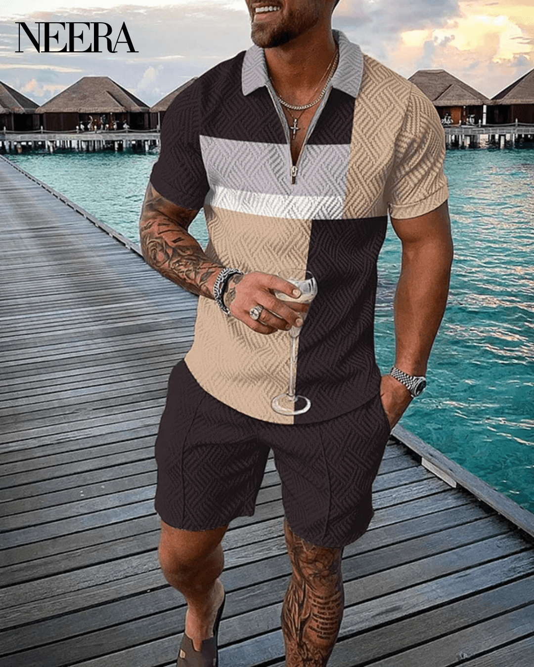 Lennox Polo Shirt And Shorts Co-Ord