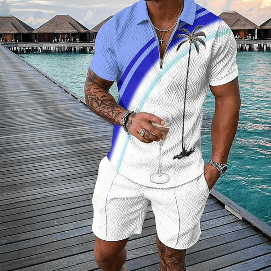 Tropicana Polo Shirt And Shorts Co-Ord