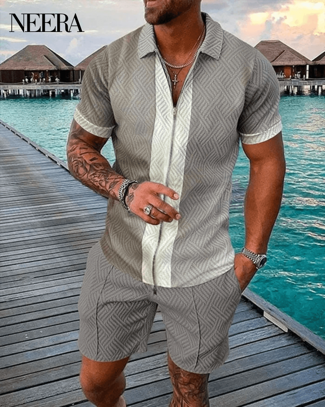 Raymond Polo Shirt And Shorts Co-Ord